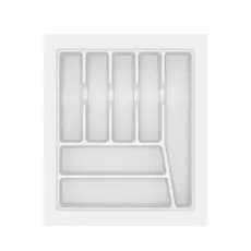 Organizador Talheres Gavetas Divisórias Garfo Colher Porta Utensílios Separador Branco