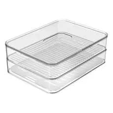 Porta Frios Duplo Ou Organizador Geladeira Presunto Queijo