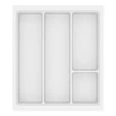 Organizador Divisórias Porta Talheres Utensílios Colher Garfo Faca Gaveta Cozinha Branco Lj 855