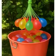 Kit 185 Balões de Água Automáticos Enche 37 por Vez Diversão Infantil Verão e Piscina