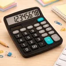 Calculadora De Mesa 12 Digitos Alfacell Al8837b Visor Inclinado Teclas Grande 12x14cm