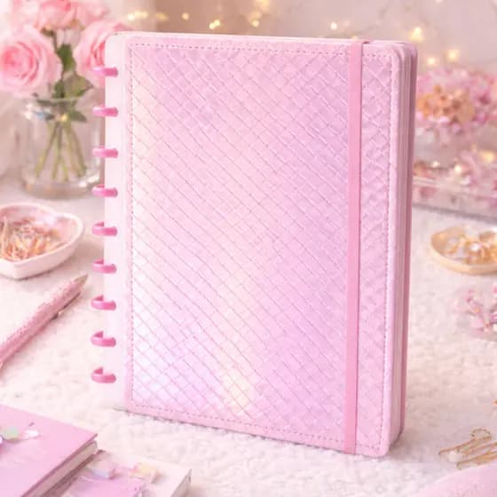 Caderno Inteligente Grande Disco A4 | 80 Folhas Recarregável Feminino/ Voltas Aulas/Material Escolar