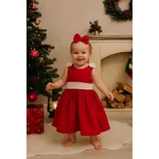 Vestido infantil festa e natal roupa de menina final do ano roupa de menina  natal roupa de natal infantil