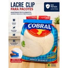 Lacre Clip para Pacotes Reutilizável | Fechador de Embalagens e Alimentos_ kit com 3(p,m,g)