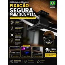 Suporte Organizador de Cabos para Mesa e Parede|kit com 4 suportes