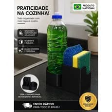 Porta detergente 2 em 1 suporte para Detergente e Esponjas