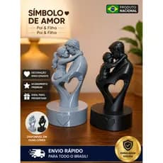 Abraço Eterno – Escultura Decorativa Pai e Filho(a) - 12cm