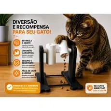 Brinquedo Interativo para Gatos com Dispenser de Petiscos | Enriquecimento Ambiental