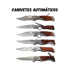 Canivete Automático Saque Rápido Esportivo Caça Pesca Com Trava e Bainha - 0133
