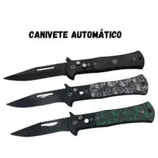 Canivete Esportivo Automático Com Trava e Clip de Cinto/Bolso - 0416