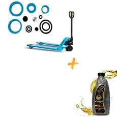Kit Reparo Vedação Paleteira Paletrans Tm2220 + 1 L Óleo Hidraulico