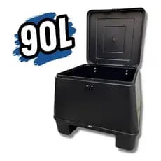 BAU DE PLASTICO 90 LITROS PRETO MN3