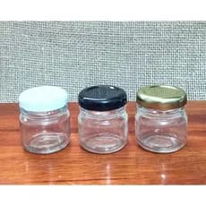 kit 100 Potes de Vidro 40ml com Tampa de Metal Lembrancinha e Doce