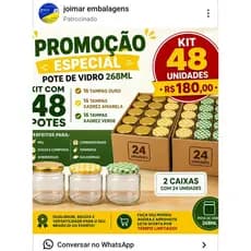 pote 268ml kit copa 48unidades