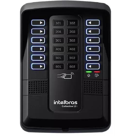 Central de Interfonia 12 Pontos Com Controlador de Acesso RFID Collective 12i Intelbras