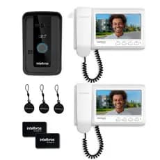 Kit Vídeo Porteiro 7" IVR 1070 HS Vídeo porteiro residencial e extensão de vídeo Intelbras