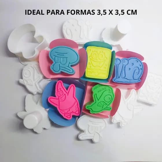 Modelador Ejetor Bob Esponja Delicado para Brigadeiro, Doce, Massa e Biscoito