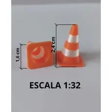 CONES MINIATUARA ESCALA 1:32, cone miniatura na escala de 1:32 feita em impressão 3d