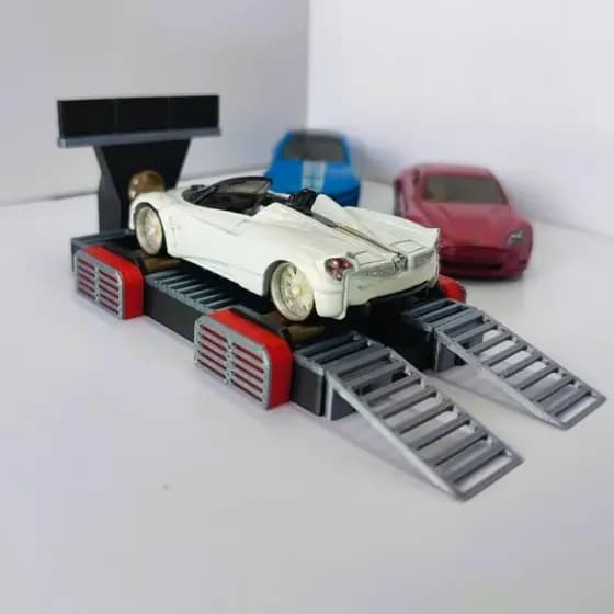 DIORAMA OFICINA MECÂNICA para hotwheels, Dinamômetro em Miniatura escala 1:64 -  Impressão 3d.