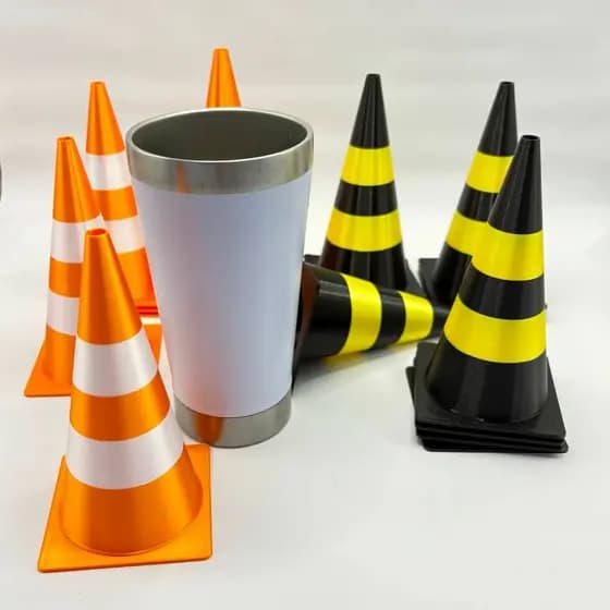 Kit Cones De Sinalização 15cm Decoração Festa