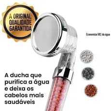Ducha Pure Shower Hair Purificadora de alta Pressão com filtragem Iônica cromoterapia.