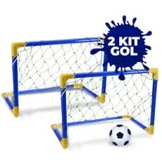 Kit Trave Golzinho Futebol Rede e Bola brinquedo para menino