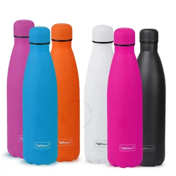 Garrafa Água Squeeze 500ml Térmica Inox Colorida Academia Escola