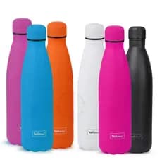 Garrafa Água Squeeze 500ml Térmica Inox Colorida Academia Escola