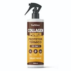 Protetor Térmico Collagen Power 10 em 1 Spray 500mL YouShine Defrizante Finalizador Capilar