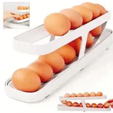 2 Unid. Bandeja Organizadora Porta Ovos Dispenser Rolante