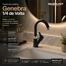 Torneira De Lavatório P/ Mesa Giratória Genebra 1/4 De Volta