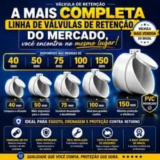 Válvula De Retenção PVC Esgoto Branca 100 mm