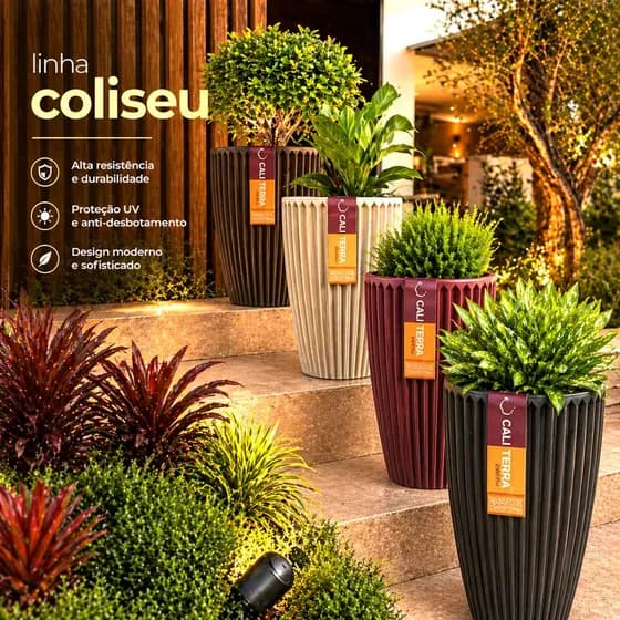 Vaso de Planta de Polietileno Decorativo Coliseu