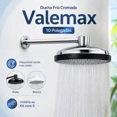 Ducha Fria Piscina Chuveiro 10" Polegada Valeplast