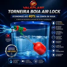 Torneira boia Air Lock/Bloqueadora de Ar no Hidrômetro