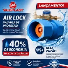 Válvula Bloqueadora de Ar - Air Lock Soldável Valeplast - Bloqueia Ar no Hidrômetro