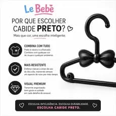 Cabide Infantil Bebê Le Bebê 30cm Kit 12 25 ou 50 Unidades – Premium Reforçado Valeplast