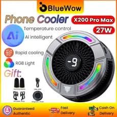 Refrigerador De Telefone BlueWow 27W X200 Pro Max | Dissipação De Calor De Grande Área Para O Móvel Phablet Ventilador S