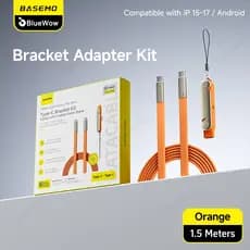 BlueWow 240W 2 Em 1 Suporte Dobrável De Carregamento Rápido Cabo De Dados Angular Tipo-C Para Fio Com Invisível Telefone