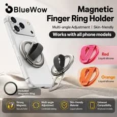 Suporte Magnético De Anel Para Celular BlueWow Compatível Com iPhone 17 16 12 13 14 15 Series MagSafe Removível