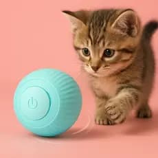 Brinquedo Gato Bola Automática Interativo Rotação USB Recarga Gatinho Pet Caça ABS Silicone Durável