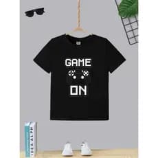 Camiseta Infantil Juvenil Teen Boy Estampa Game On Play T-shirt Moda Garoto Algodão Gola Redonda