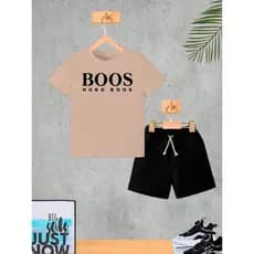 Conjunto Infantil Menino Camiseta e Bermuda Roupa Criança Masculino Verão