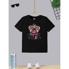 Camiseta Infantil Menino Juvenil Teen Estampa Dog Pupz T-shirt Masculina Moda Algodão Gola Redonda