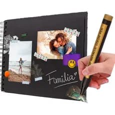 Kit Álbum De Fotos Scrapbook + Brinde Caneta Para Escrever