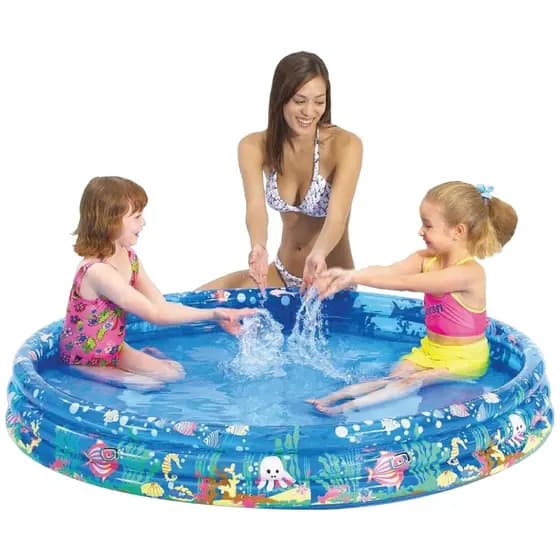 Piscina Infantil Inflável 135L 180L 300L Redonda Colorida Diversão Verão Quintal, Praia Área Externa
