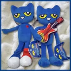 Pelúcia Pete The Cat Gato Brinquedo Boneco Desenho Animado Personagem de Livro Ilustrado Infantil