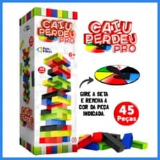 Jogo Torremoto Maluco ou Caiu Perdeu Brinquedo de Desafio Equilíbrio Coordenação Motora