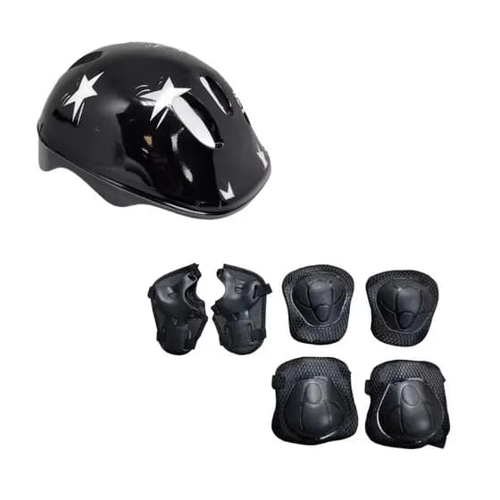 Kit Capacete + Joelheira + Cotoveleira Infantil