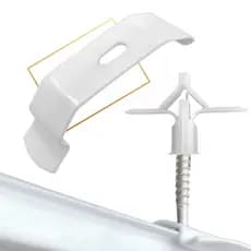 KIT 3 PRESILHAS PARA TRILHO SUÍÇO DUPLO MAX 49MM TETO/CORTINEIRO WAVE